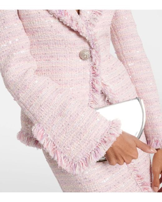 Veste en tweed Giambattista Valli en coloris Pink