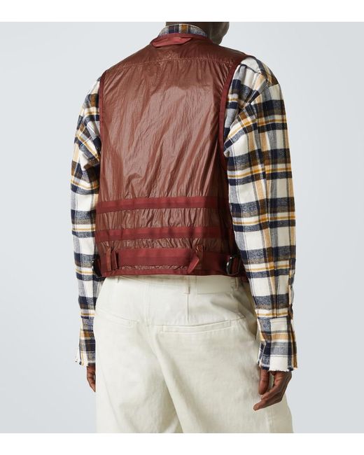 C P Company Brown Cs Ii Logo Technical Vest for men