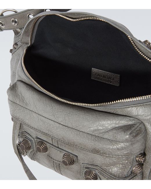 BALENCIAGA Le Cagole Embellished Textured-Leather Messenger Bag for Men in  2023
