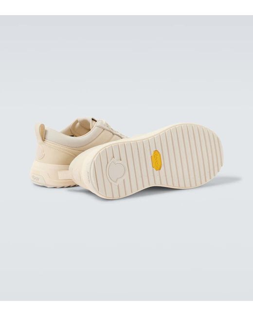Moncler White Monpulse Altive Leather-Trimmed Sneakers for men