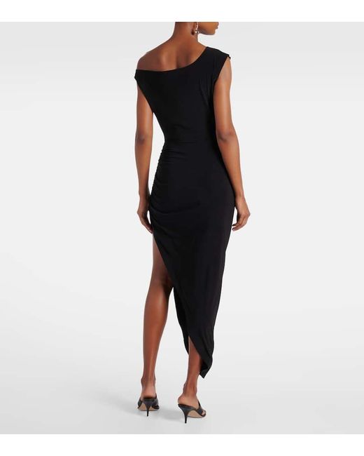 Robe Longue A Encolure Bardot Norma Kamali en coloris Black