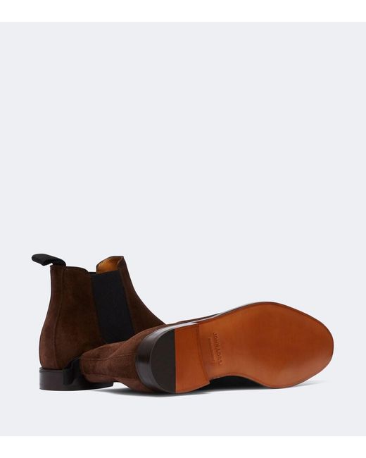 John Lobb Brown Lawry Suede Boot for men