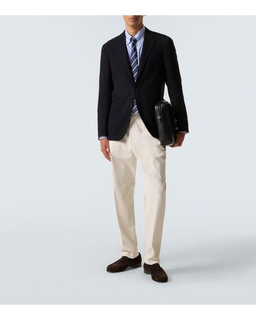 Canali Blue Kei Wool Blazer for men