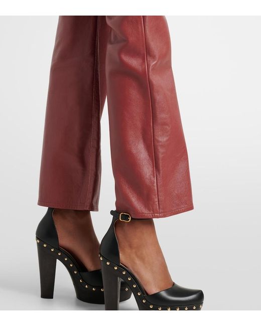 Chloé Leather Flared Pants