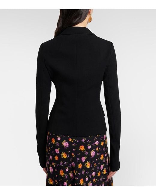 Dolce & Gabbana Black Wool-Blend Canvas Jacket