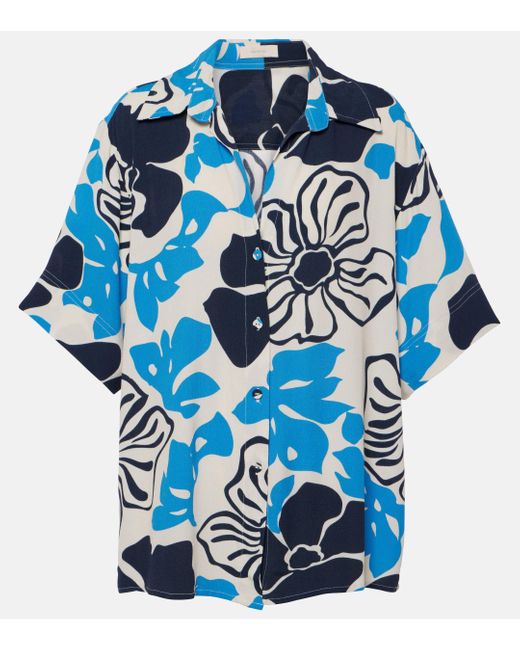 Faithfull The Brand Blue Dreamland Floral Shirt