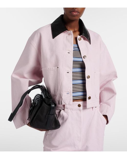 Prada Pink Cotton Canvas Jacket
