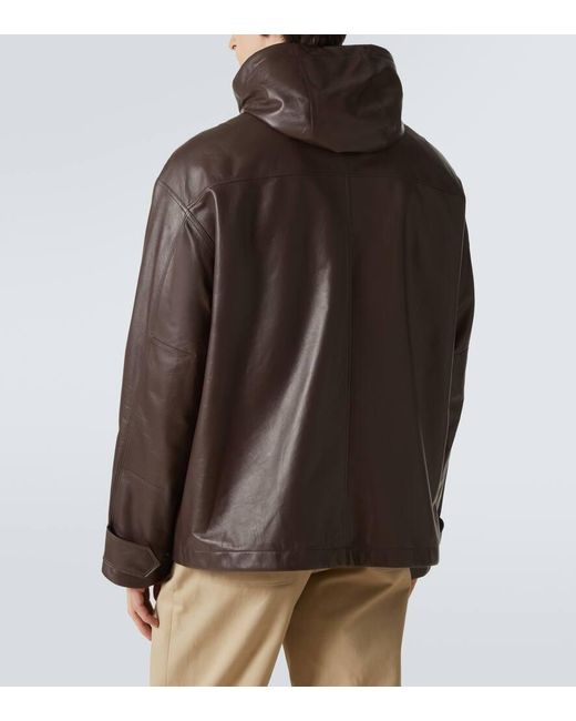 Tod's Brown Leather Jacket for men