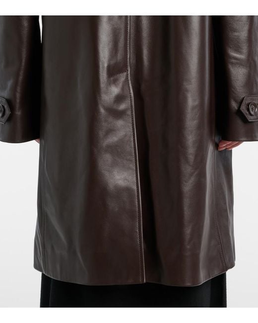 The Row Brown Gracia Leather Jacket