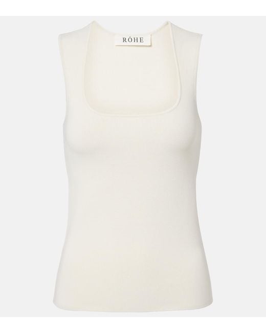 Rohe White Knitted Tank Top