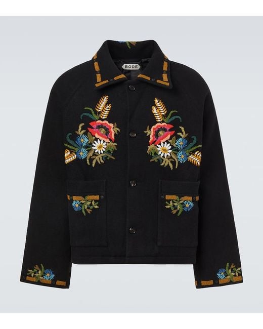 Chaqueta Beaded Aquitaine De Lana Adornada Bode de hombre de color Black