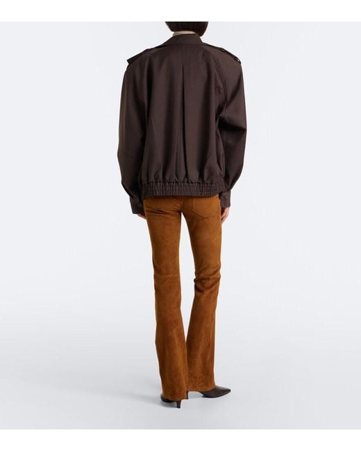 FRAME Brown Rodeo Suede Flared Pants