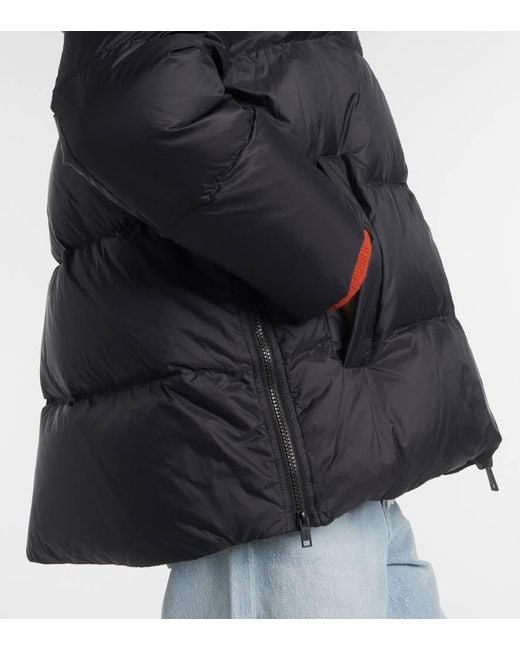 Yves Salomon Black Quilted Down Jacket