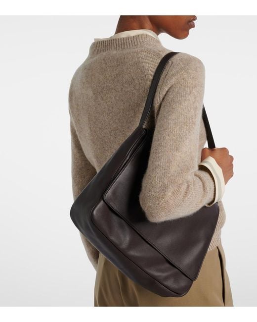 The Row Black Nuance Two Leather Shoulder Bag