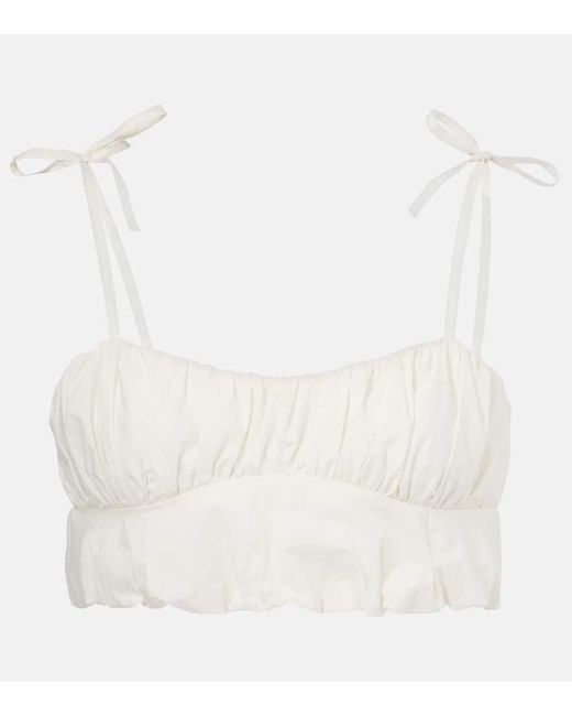 Top Cropped di Faithfull The Brand in White