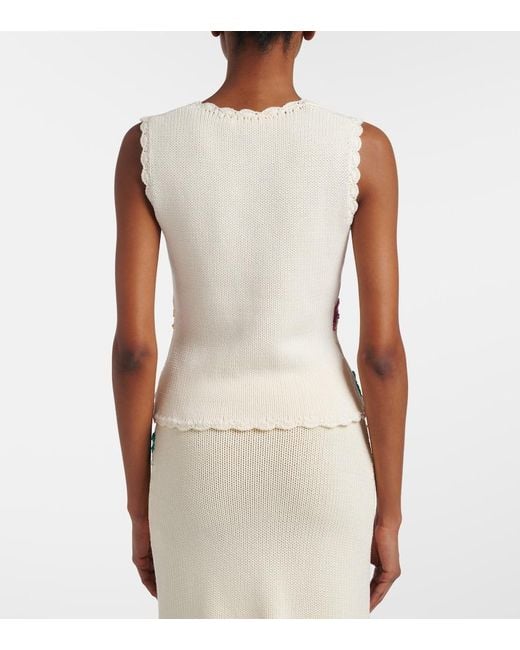 Chloé Pink Crocheted Cotton Top