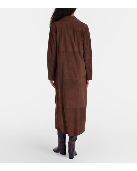 Rixo Brown Astraea Suede Coat