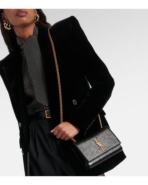 Saint Laurent Black Kate Small Leather Shoulder Bag
