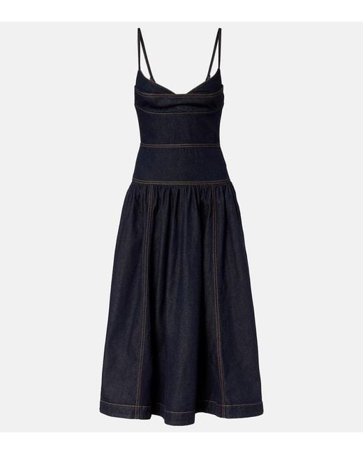 Zimmermann Blue Denim Midi Dress