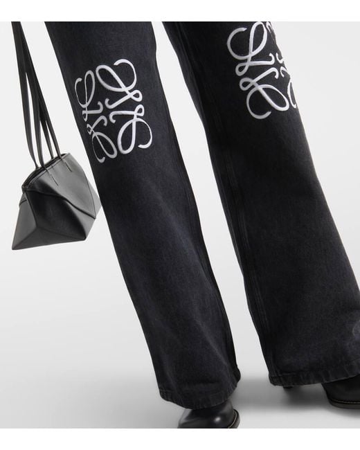 Loewe Black Anagram Baggy Jeans