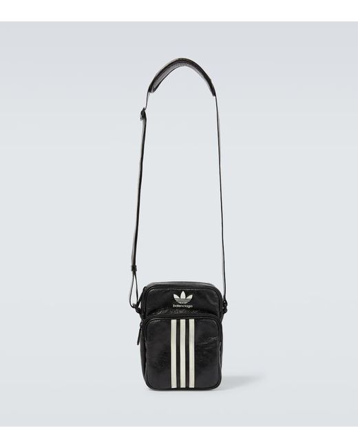 Balenciaga White X Adidas Leather Crossbody Bag for men