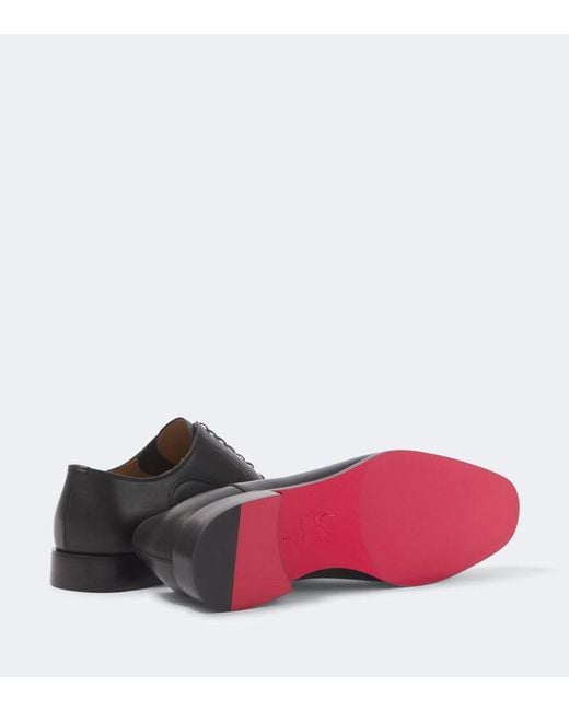 Christian Louboutin Black Greggo Leather Oxford Shoes for men