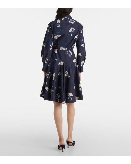 Erdem Blue Cotton Shirt Dress