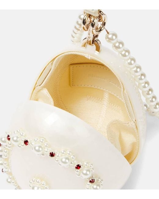 Borsa a tracolla Faberge Egg Mini di Simone Rocha in White