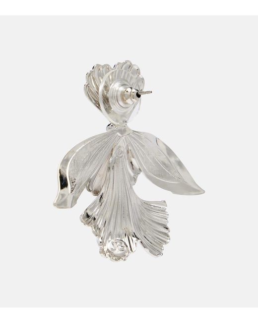 Jennifer Behr Metallic Ayla Floral Earrings