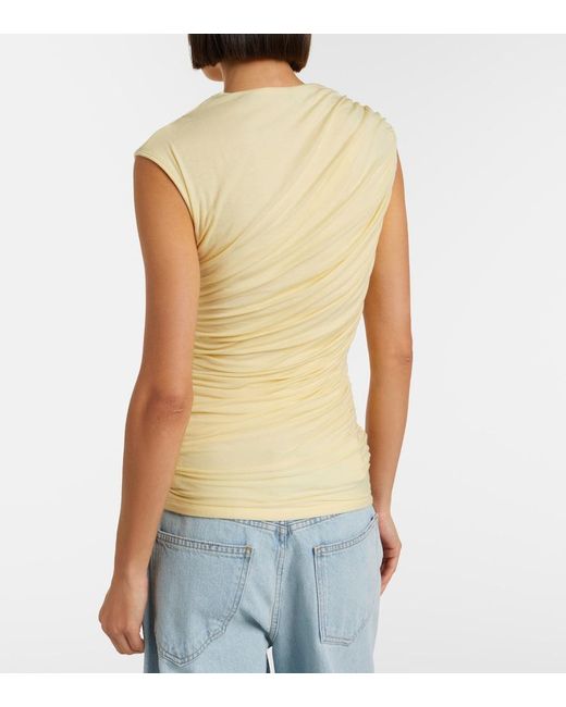 Agolde Yellow Ester Ruched Top