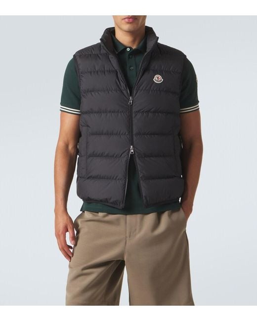 Moncler Black Contrin Down Vest for men