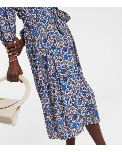 Abito Midi Maddy Con Stampa di Velvet in Blue