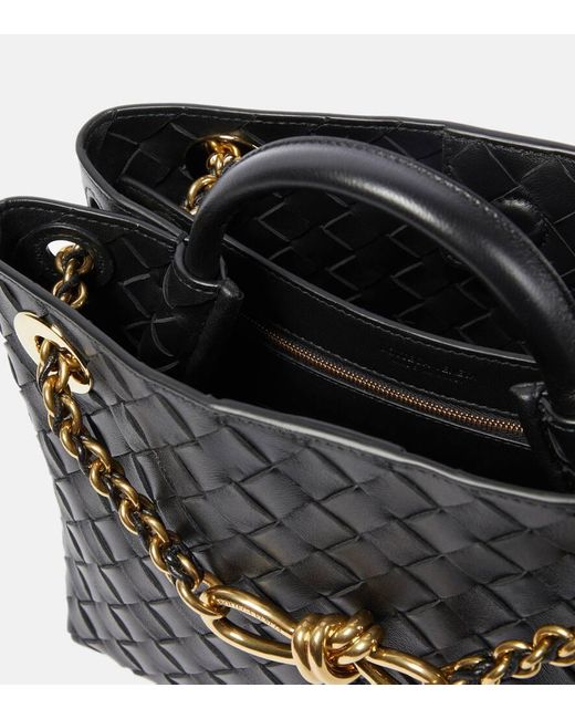 Borsa Andiamo Small in pelle di Bottega Veneta in Black