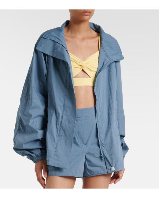 Norba Blue Shell Cotton-Blend Jacket