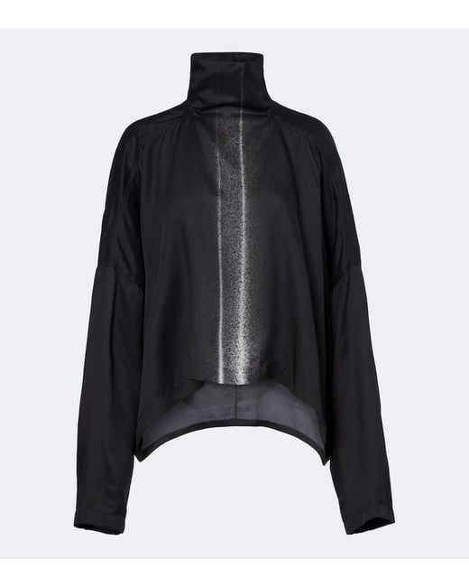 Rick Owens Black Jumbo Printed Cropped Top
