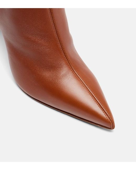 Christian Louboutin Brown Vibella 85 Leather Ankle Boots