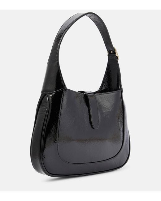 Gucci Black Jackie Small Patent Leather Shoulder Bag