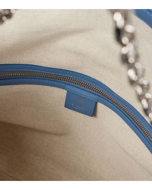 Givenchy Blue Voyou Chain Medium Denim Shoulder Bag