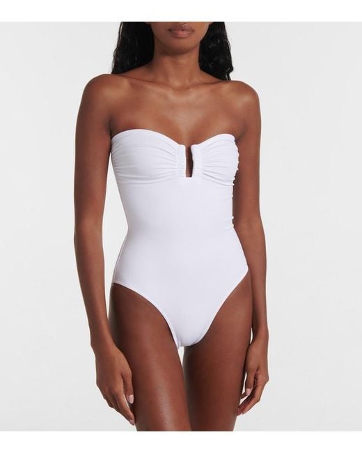 Eres White Bandeau One-Piece Swimsuit
