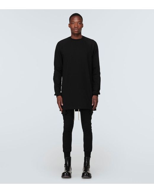 Rick Owens Black Baseball Cotton Jersey Sweatshirt for men