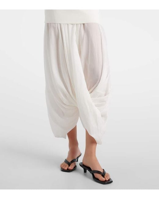 Abito Midi Cocoon di Totême  in White