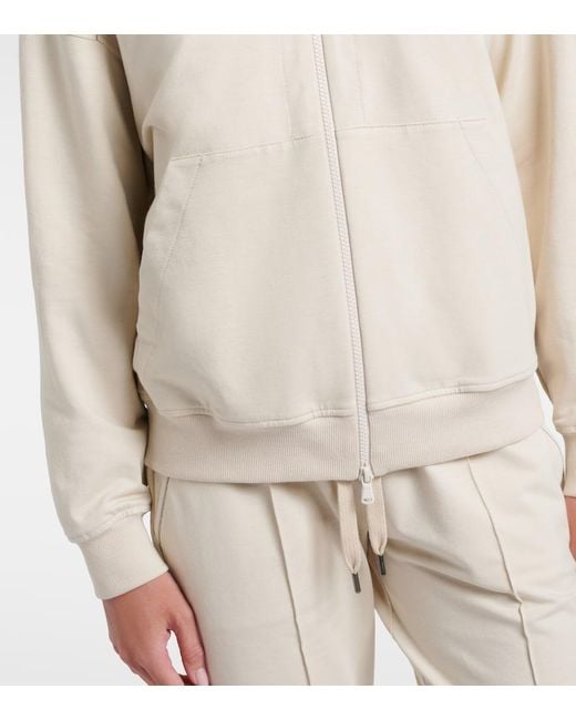 Brunello Cucinelli White Monili Cotton Hoodie
