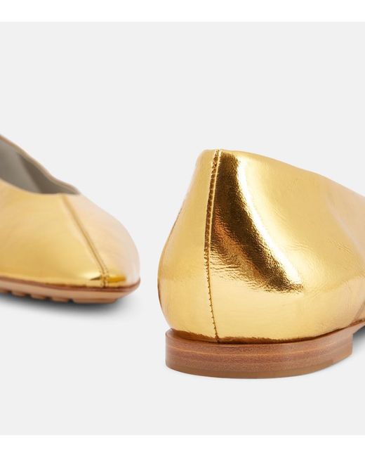 Bottega Veneta Yellow Ballet Flat