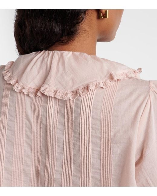 Doen Pink Henri Cotton Voile Top