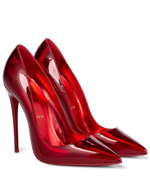 Christian Louboutin So Kate 120 Patent Leather Pumps in Red | Lyst