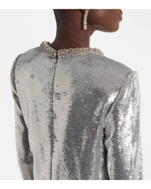 Abito Corto Con Paillettes di Roland Mouret in White