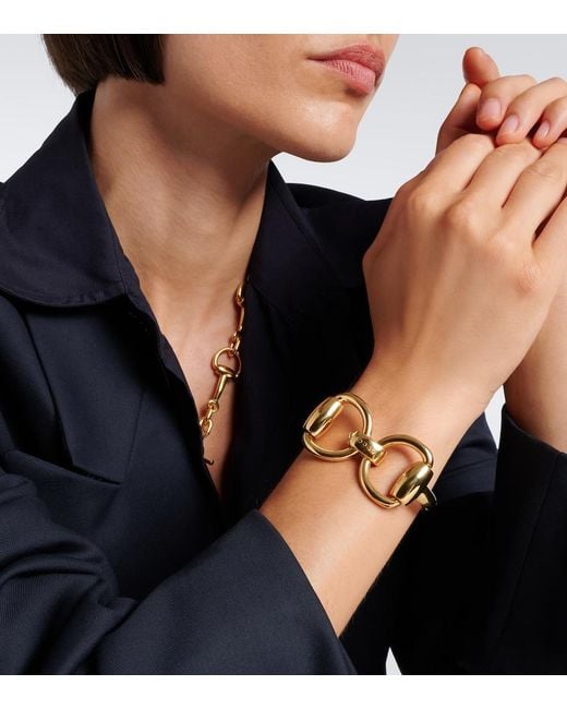 Gucci White Horsebit Bracelet