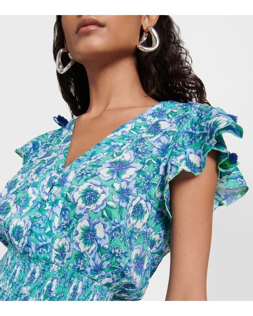Poupette Blue Rachel Floral Minidress