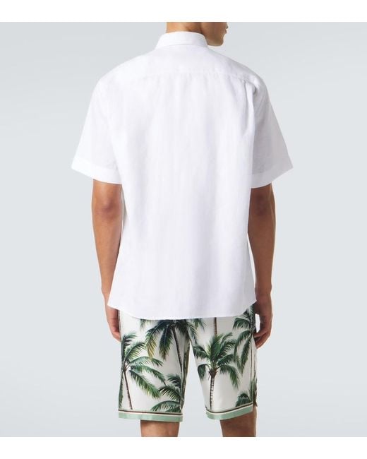 Dolce & Gabbana White Linen Shirt for men