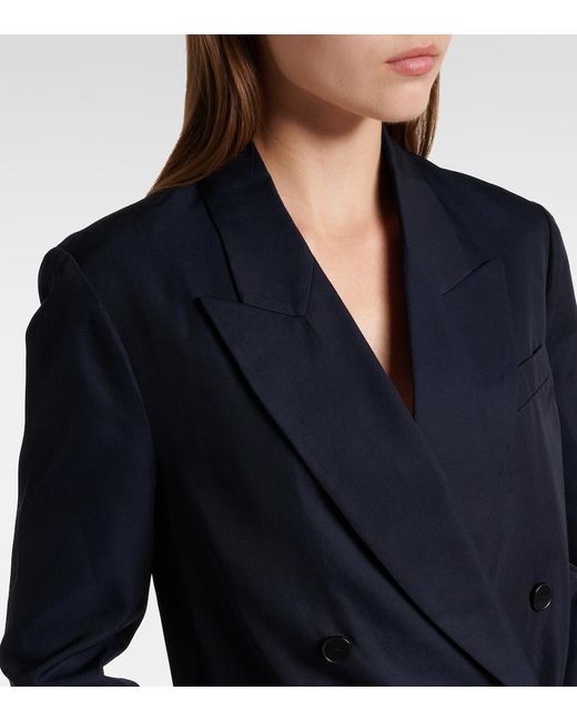 Joseph Blue Jaden Silk And Cotton Blazer